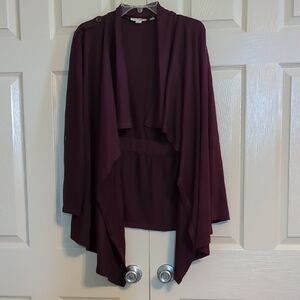 Simply Noelle Purple Shrug Poncho Lightweight Knit